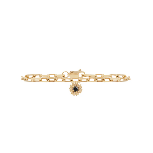 Flora 14k Maxi Sunflower Charm Bracelet