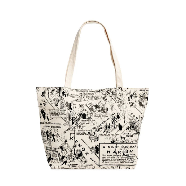 Canvas Nightclub Map Tote Bag