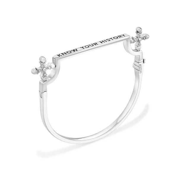 Know Your History Bracelet - White Rhodium