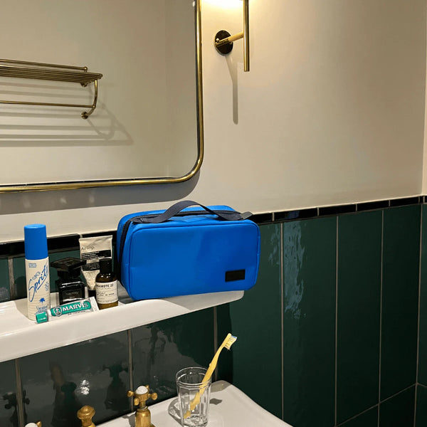 The Small Toiletry Bag in Cerulean