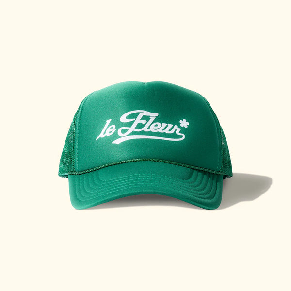 Cursive Trucker Hat Green