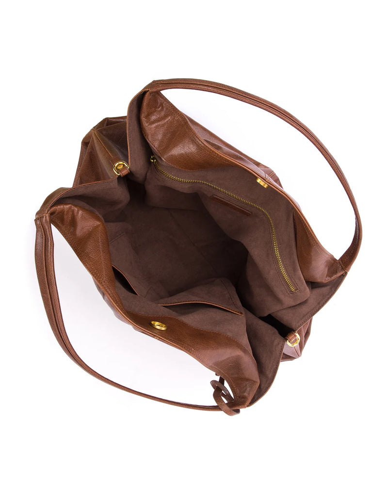 Sylvia Bag - Brown Cracked Leather