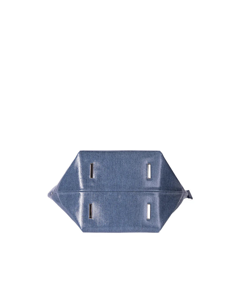 Mini Everyday Tote in Waxed Denim