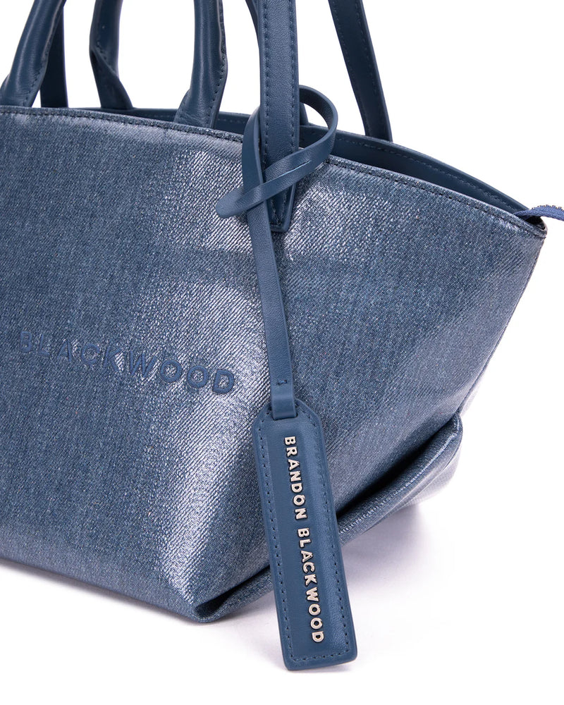Mini Everyday Tote in Waxed Denim