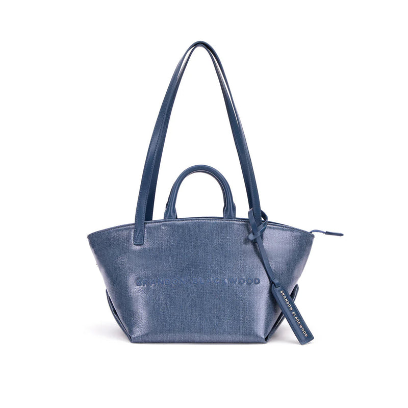 Mini Everyday Tote in Waxed Denim