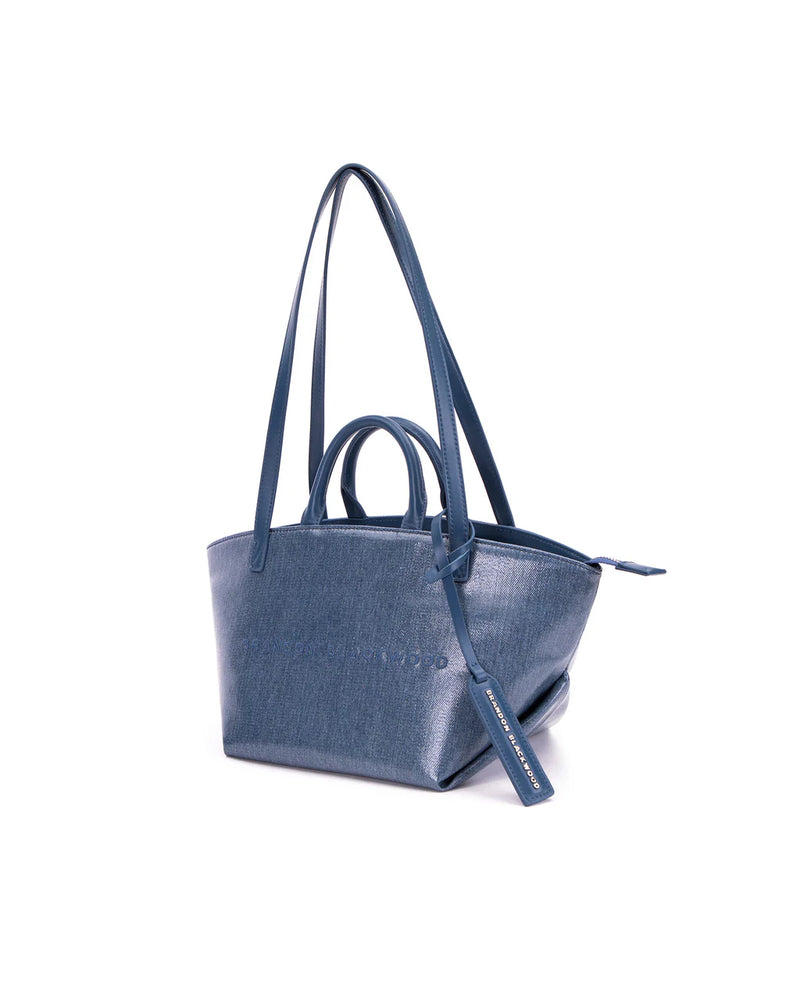 Mini Everyday Tote in Waxed Denim