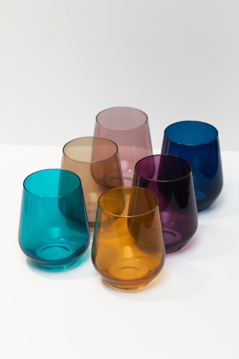 Stemless Wine Set in Mixed Fall