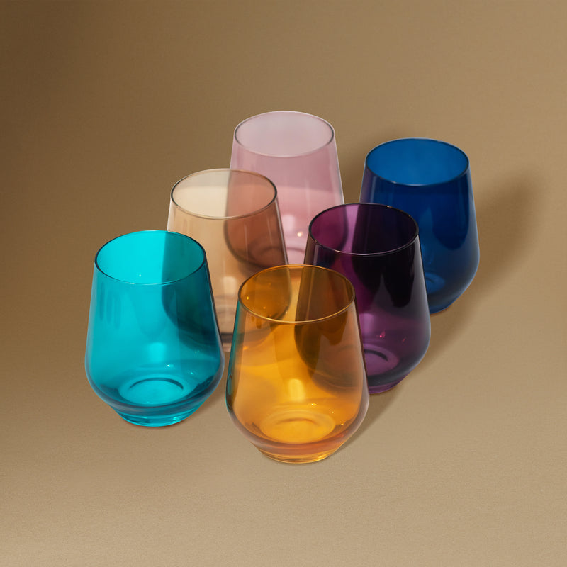 Stemless Wine Set in Mixed Fall