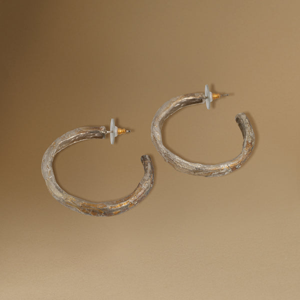 Chunky Hoops in Silver