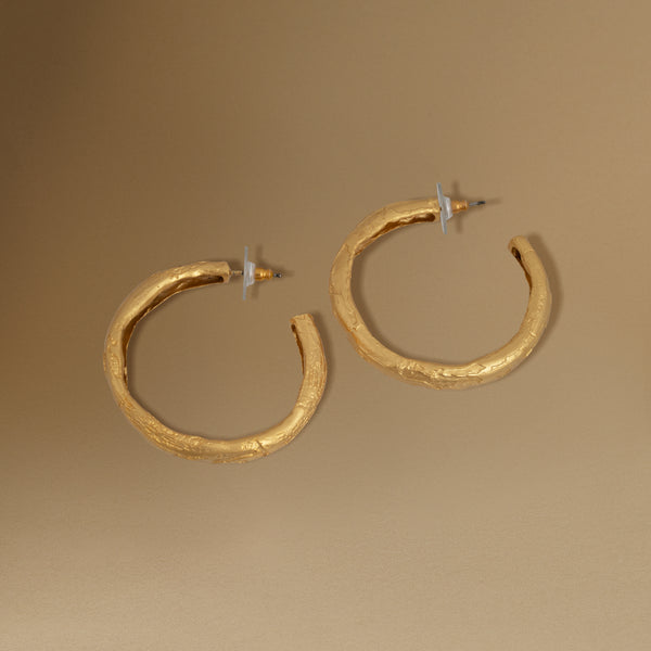 Chunky Hoops in Gold