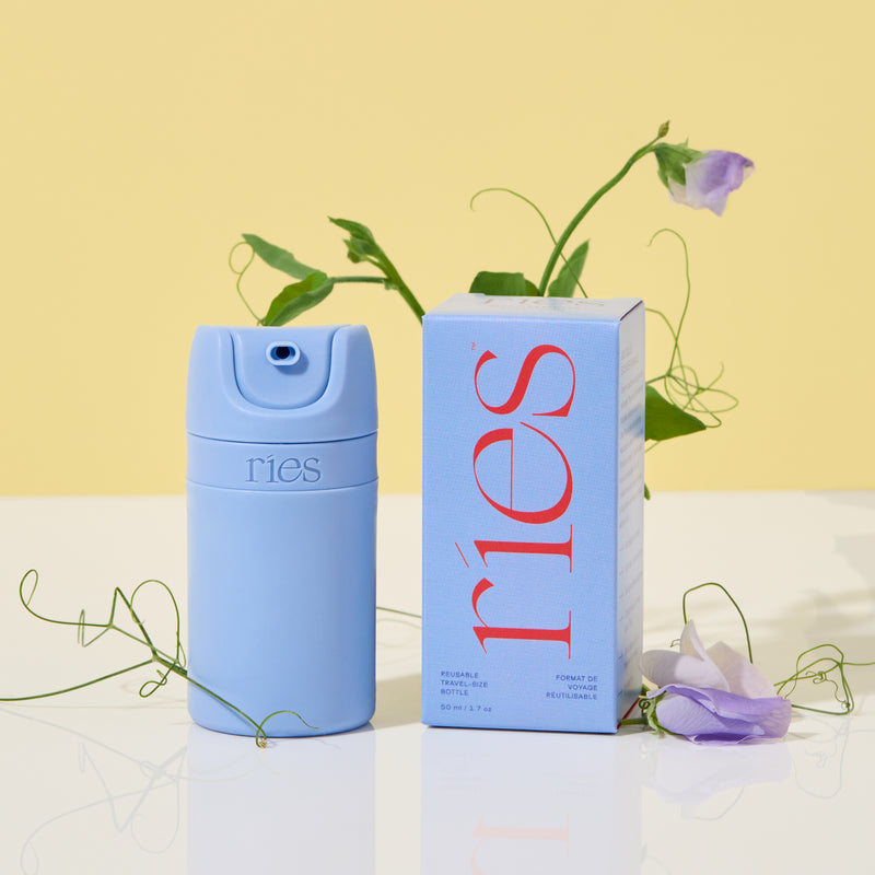 The Essential Refillable Travel Bottle in Runaway Blue