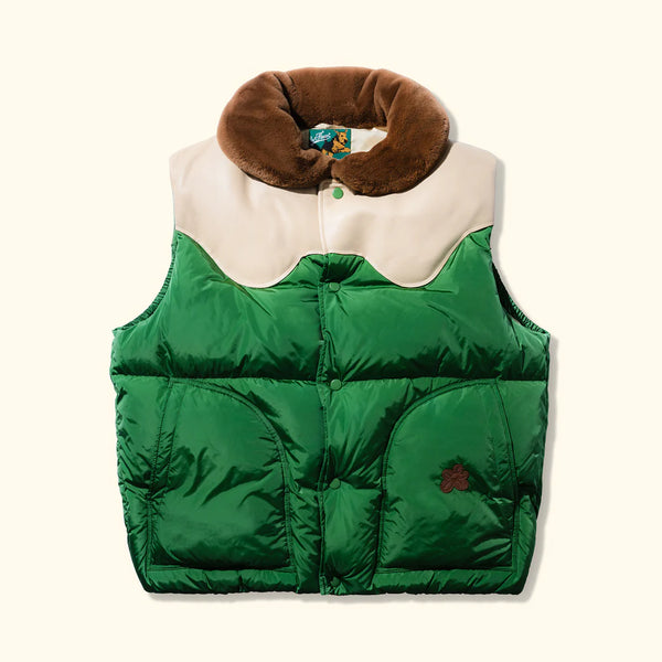 Leather Puffer Vest