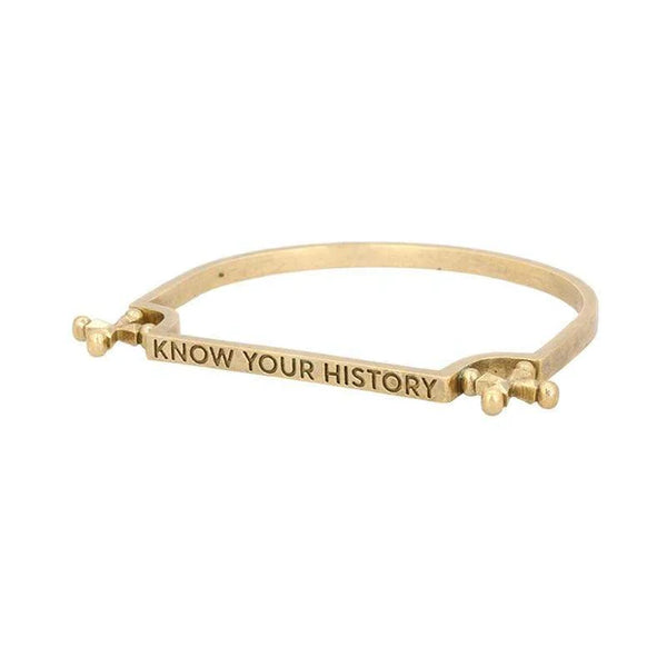 Know Your History Bracelet - Brass